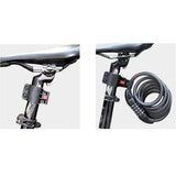 5-Digit Combination Bike Cable Code Lock Resettable Self Coiling Locks Black 4ft for Bicycle Gate Fence Locking - Aladdin Shoppers