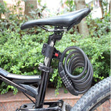 5-Digit Combination Bike Cable Code Lock Resettable Self Coiling Locks Black 4ft for Bicycle Gate Fence Locking - Aladdin Shoppers