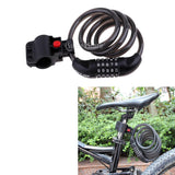 5-Digit Combination Bike Cable Code Lock Resettable Self Coiling Locks Black 4ft for Bicycle Gate Fence Locking - Aladdin Shoppers