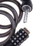 5-Digit Combination Bike Cable Code Lock Resettable Self Coiling Locks Black 4ft for Bicycle Gate Fence Locking - Aladdin Shoppers