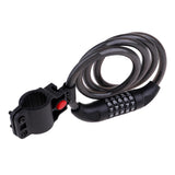 5-Digit Combination Bike Cable Code Lock Resettable Self Coiling Locks Black 4ft for Bicycle Gate Fence Locking - Aladdin Shoppers