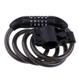 5-Digit Combination Bike Cable Code Lock Resettable Self Coiling Locks Black 4ft for Bicycle Gate Fence Locking - Aladdin Shoppers