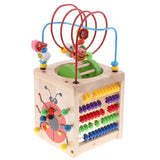 5 in 1 Wooden Activity Cube Multi-Purpose Educational Toys for - Aladdin Shoppers