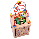 5 in 1 Wooden Activity Cube Multi-Purpose Educational Toys for - Aladdin Shoppers