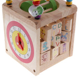 5 in 1 Wooden Activity Cube Multi-Purpose Educational Toys for - Aladdin Shoppers