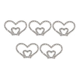 5 Pieces Flat Back Rhinestone Buttons – Flatback Embellishments 36x25mm - Crystal Sewing Fasteners Glue On Metal Accessories For Craft, Wedding Dress & Clothing Decorations - Aladdin Shoppers