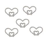 5 Pieces Flat Back Rhinestone Buttons – Flatback Embellishments 36x25mm - Crystal Sewing Fasteners Glue On Metal Accessories For Craft, Wedding Dress & Clothing Decorations - Aladdin Shoppers