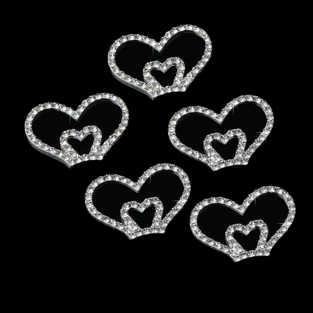 5 Pieces Flat Back Rhinestone Buttons – Flatback Embellishments 36x25mm - Crystal Sewing Fasteners Glue On Metal Accessories For Craft, Wedding Dress & Clothing Decorations - Aladdin Shoppers