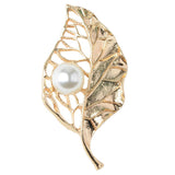 5 Pieces Gold Filigree Leaves with Pearl Beads Trim Flatback Buttons Embellishments Dress Appliques for Wedding Dress Phone Case Craft Bag Shoes Hair Accessories Handmade - Aladdin Shoppers