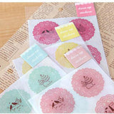5 Sheets Round Lace Stickers Self Adhesive Sealing Decorative Sticker Label - Aladdin Shoppers