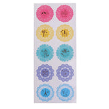 5 Sheets Round Lace Stickers Self Adhesive Sealing Decorative Sticker Label - Aladdin Shoppers