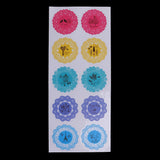 5 Sheets Round Lace Stickers Self Adhesive Sealing Decorative Sticker Label - Aladdin Shoppers