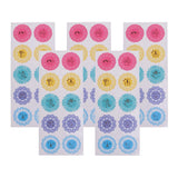 5 Sheets Round Lace Stickers Self Adhesive Sealing Decorative Sticker Label - Aladdin Shoppers