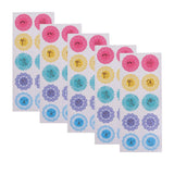 5 Sheets Round Lace Stickers Self Adhesive Sealing Decorative Sticker Label - Aladdin Shoppers