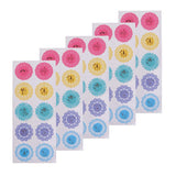 5 Sheets Round Lace Stickers Self Adhesive Sealing Decorative Sticker Label - Aladdin Shoppers