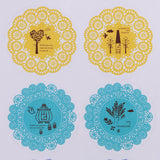 5 Sheets Round Lace Stickers Self Adhesive Sealing Decorative Sticker Label - Aladdin Shoppers