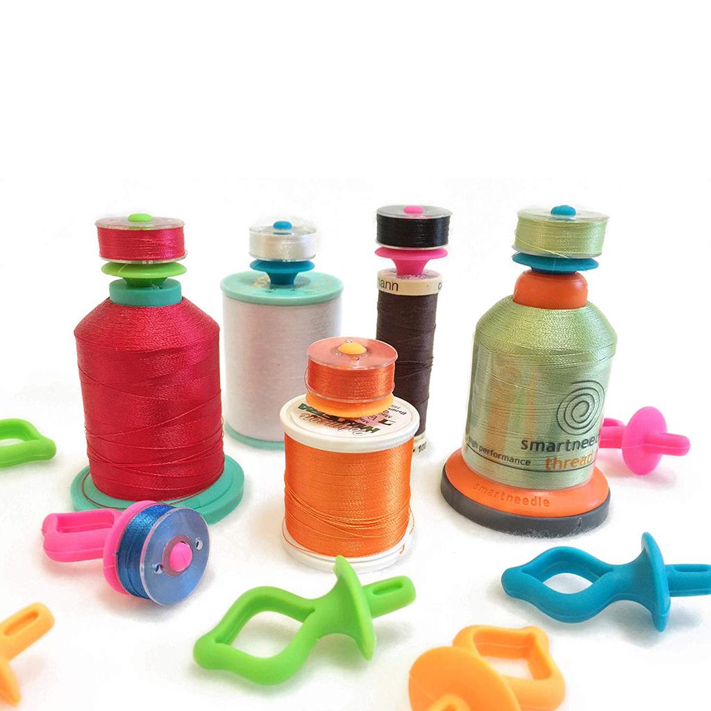 50 Pieces Colorful Silicone Bobbin Holder Clips Clamps Sewing Machine Accessories - Aladdin Shoppers