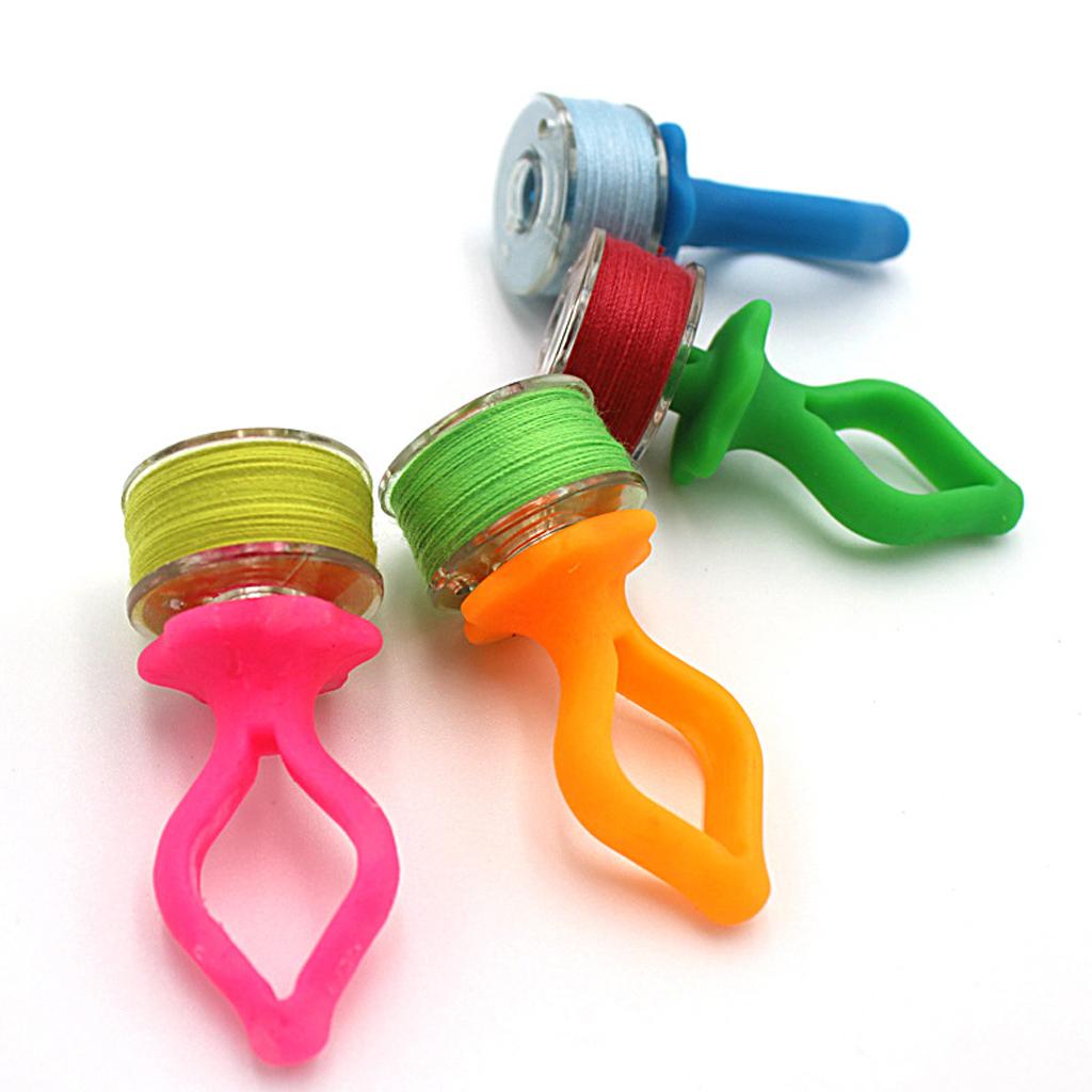 50 Pieces Colorful Silicone Bobbin Holder Clips Clamps Sewing Machine Accessories - Aladdin Shoppers