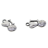 50Pc Beaded Tibetan Silver Love Shape Charms Pendant Jewelry Findings Making - Aladdin Shoppers