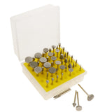 50pcs Assorted Diamond Coated Burrs Grinding Stone Set Abrasive Mandrel Tool 3.17mm Shank - Aladdin Shoppers