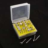 50pcs Assorted Diamond Coated Burrs Grinding Stone Set Abrasive Mandrel Tool 3.17mm Shank - Aladdin Shoppers