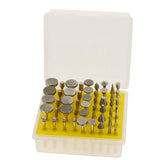 50pcs Assorted Diamond Coated Burrs Grinding Stone Set Abrasive Mandrel Tool 3.17mm Shank - Aladdin Shoppers