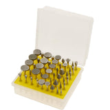 50pcs Assorted Diamond Coated Burrs Grinding Stone Set Abrasive Mandrel Tool 3.17mm Shank - Aladdin Shoppers