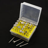 50pcs Assorted Diamond Coated Burrs Grinding Stone Set Abrasive Mandrel Tool 3.17mm Shank - Aladdin Shoppers