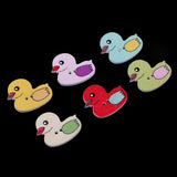 50Pcs Cute Cartoon Duck Wood Buttons Animals Craft Sewing Buttons Decorative - Aladdin Shoppers