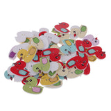 50Pcs Cute Cartoon Duck Wood Buttons Animals Craft Sewing Buttons Decorative - Aladdin Shoppers