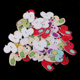 50Pcs Cute Cartoon Duck Wood Buttons Animals Craft Sewing Buttons Decorative - Aladdin Shoppers