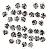 50pieces Cute Charming Beads Alloy Rose Flower Shape Spacer Beads Finding Jewelry DIY Crafts Supplies Crafts Beads Wedding Decors 7mm - Aladdin Shoppers