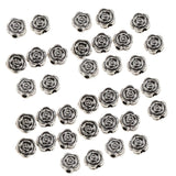 50pieces Cute Charming Beads Alloy Rose Flower Shape Spacer Beads Finding Jewelry DIY Crafts Supplies Crafts Beads Wedding Decors 7mm - Aladdin Shoppers