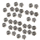 50pieces Cute Charming Beads Alloy Rose Flower Shape Spacer Beads Finding Jewelry DIY Crafts Supplies Crafts Beads Wedding Decors 7mm - Aladdin Shoppers