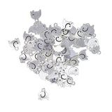 Maxbell 50x Tibetan Silver Cute  Elephant Charms Simple Lucky Jewelry DIY Making