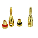 Maxbell 10x Gold plated Musical Speaker Cable Wire Screw Banana Plug Connector 4MM