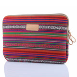 Maxbell Dark Red Striped Sleeve Case Bag Pouch For ALL 15.6" Laptop Scratch-proof Waterproof Breathable
