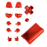 Maxbell Red-Chrome Plating Buttons Housing and Touchpad for PS4 Controller Shell Protection Easy Install