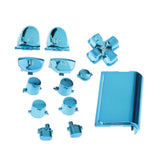 Maxbell Blue-Chrome Plating Buttons Housing and Touchpad for PS4 Controller Shell Protection Easy Install Repair Kit Perfect Fit