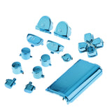 Maxbell Blue-Chrome Plating Buttons Housing and Touchpad for PS4 Controller Shell Protection Easy Install Repair Kit Perfect Fit