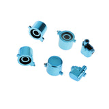 Maxbell Blue-Chrome Plating Buttons Housing and Touchpad for PS4 Controller Shell Protection Easy Install Repair Kit Perfect Fit