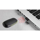 Maxbell Black 2.4GHz USB 2.0 Wireless Optical Mouse Mice for Computer Universal Fit On/Off Button Power Saving Lightweight Modern Design