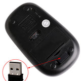 Maxbell Black 2.4GHz USB 2.0 Wireless Optical Mouse Mice for Computer Universal Fit On/Off Button Power Saving Lightweight Modern Design