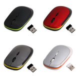 Maxbell Red 2.4GHz USB 2.0 Wireless Optical Mouse Mice for Computer Universal Fit On/Off Button Power Saving Lightweight Modern Design