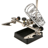Maxbell LED Magnifying Glass with Soldering Iron Stand Adjustable Clip Clamps Silver