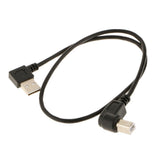Maxbell 50cm Right Angle USB Type A to B Male Print Cable 480Mbps for HP LEXMARK CANON EPSON