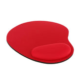 Maxbell Comfortable Foam Rubber Mouse Pad with Gel Rest Wrist Support Mat for PC Red