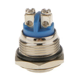 Maxbell Car Metal Momentary 12V 16mm Push Button Switch SPST Waterproof