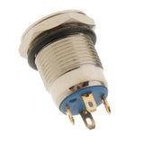 Maxbell Metal Blue LED Momentary 0N-OFF 12mm Push Button Switch 12V SPST Waterproof