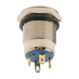 Maxbell Metal Blue LED Momentary 0N-OFF 12mm Push Button Switch 12V SPST Waterproof